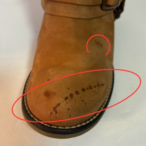 ALDO 7 Tall Knee Pull on boots low heel suede strap & buckle detail pre-LOVED - Picture 13 of 15